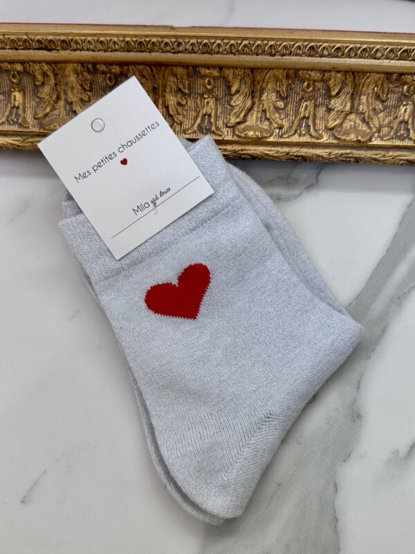 Chaussettes paillettes Argentées