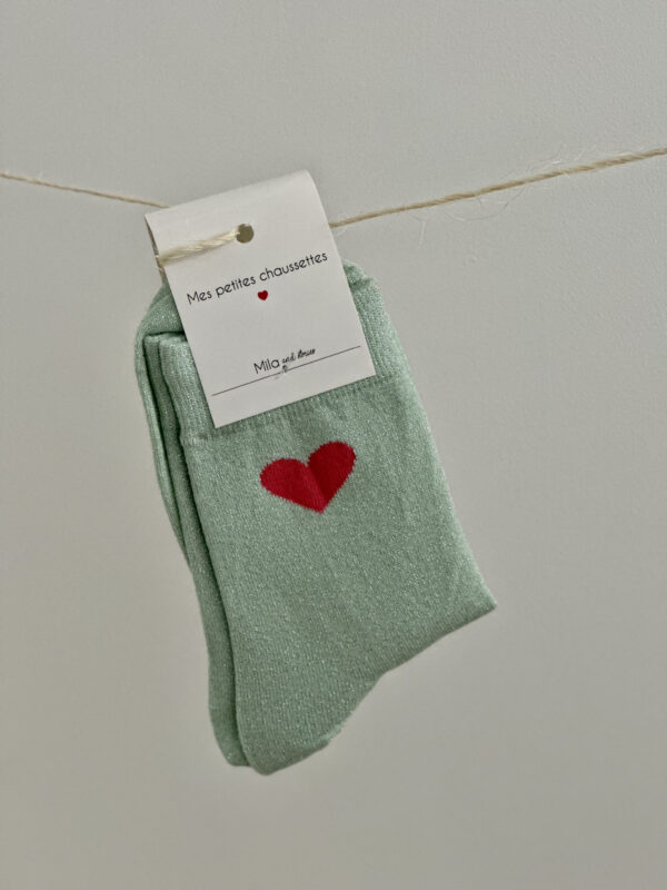 Chaussettes Paillettes Coeur